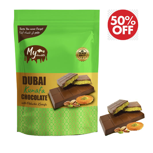 Dubai Kunafa Pistachio Chocolate 100g – Up to 50% Off