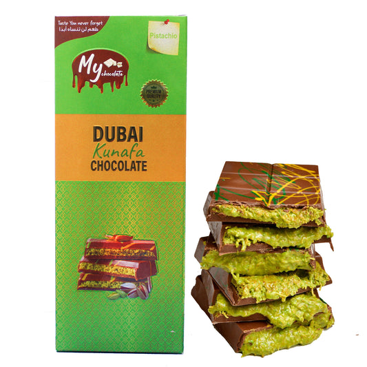 Premium Dubai Chocolate Kunafa Pistachio 100g – A Luxurious Middle Eastern Delight!