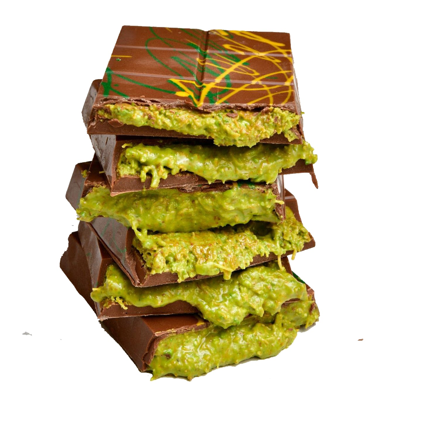 Dubai Signature Combo – Kunafa Pistachio Chocolate & Choco Stick Pistachio (4 Packs + 1 Free Pouch)