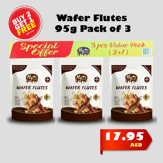 Wafer Stick 95g Pouch Pack of 3 – Buy 2 Get 1 Free | Premium Chocolate Wafer Rolls